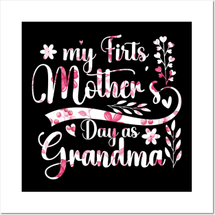 My First Mother's Day As A Grandma Happy Mothers Day 2024 Posters and Art